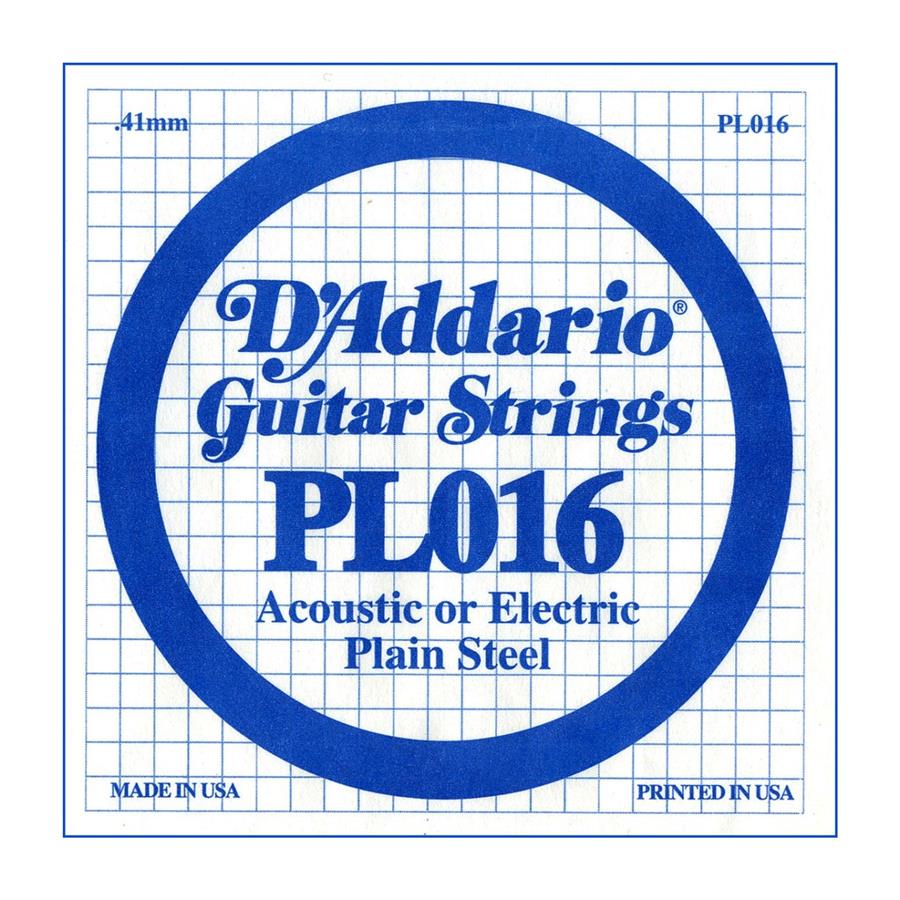 D'Addario PL016 016 nickel roundwound ricambio corda