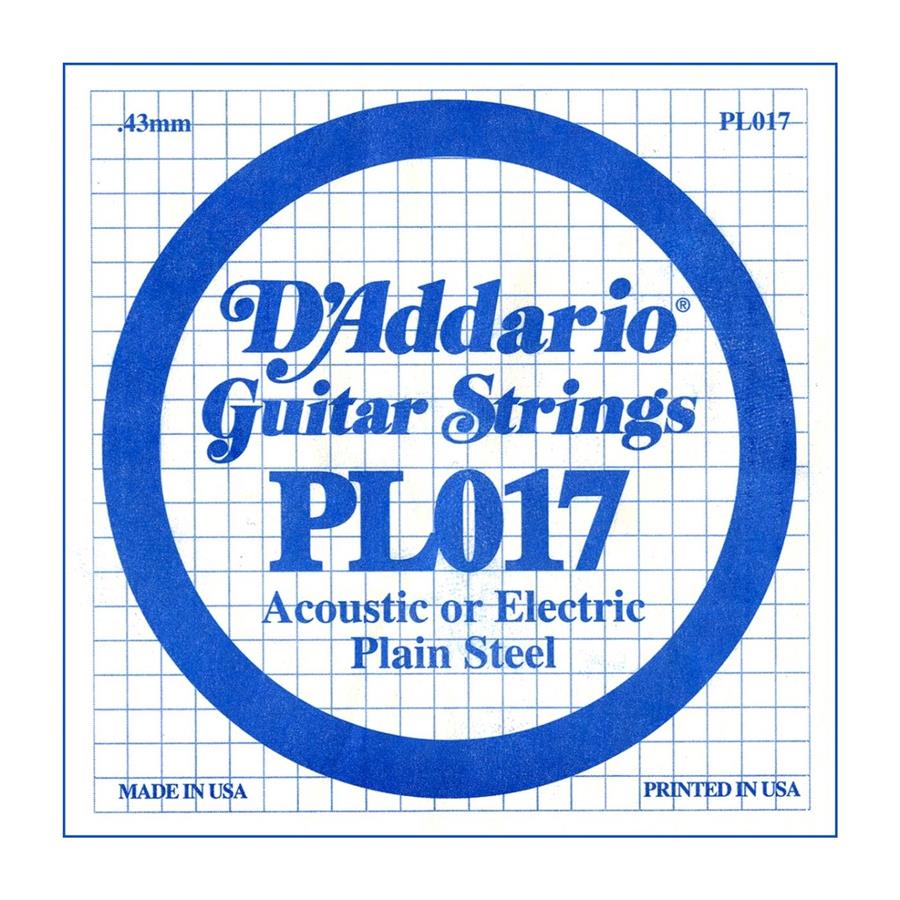D'Addario PL017 017 nickel roundwound ricambio corda