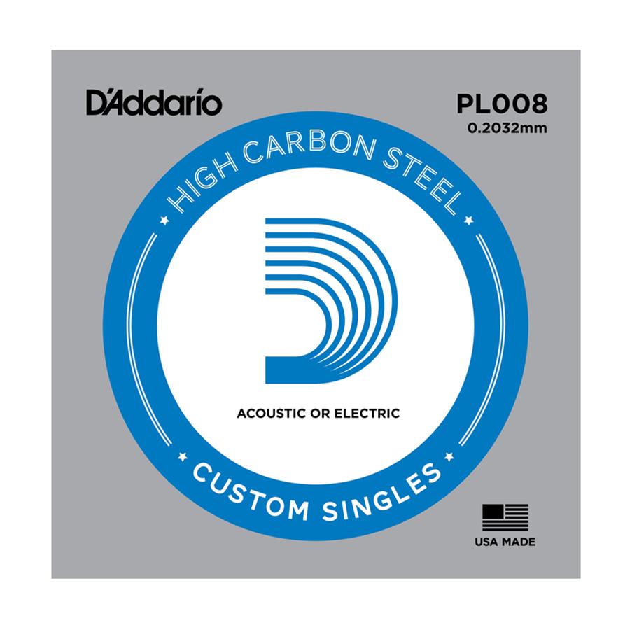 D'Addario PL008 008 nickel roundwound ricambio corda