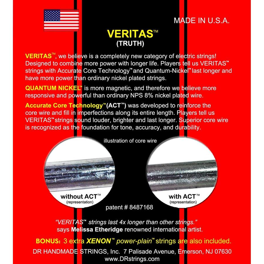 CORDE CHITARRA ELETTRICA DR VERITAS 10-46