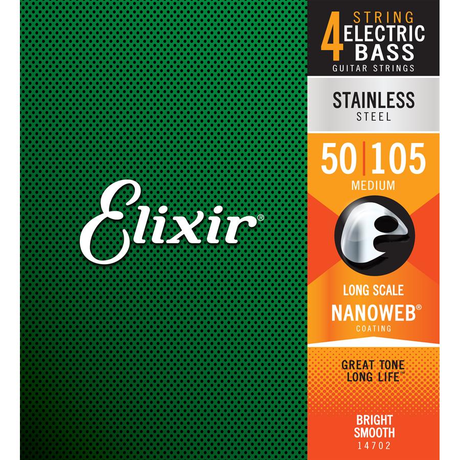 ELIXIR MUTA 14702 Electric Bass Stainless Steel NANOWEB