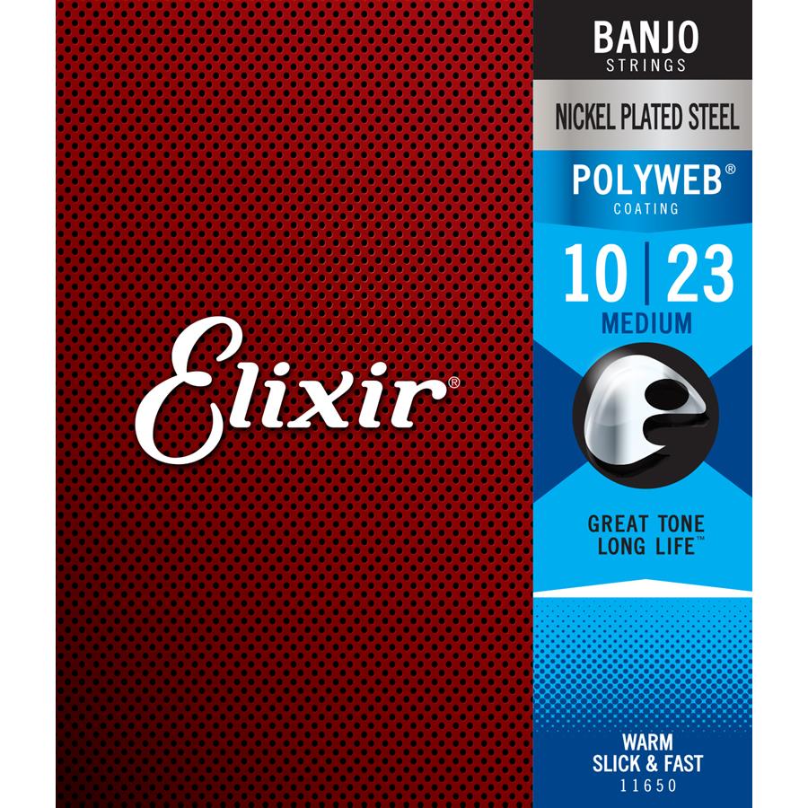 ELIXIR MUTA 11650 Banjo Nickel Plated Steel POLYWEB