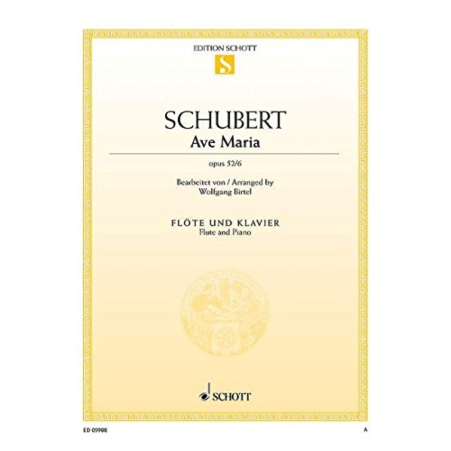 Schubert Ave Maria Op. 52 N° 6 Per Flauto E Pianoforte