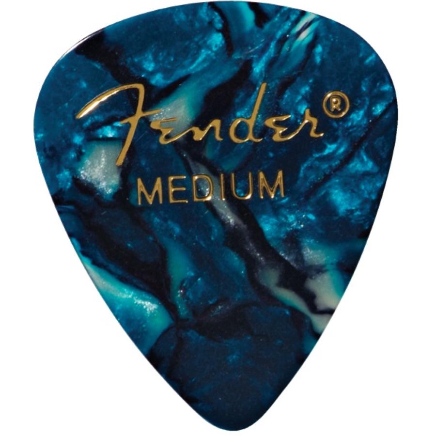 FENDER premium celluloid 351 shape picks medium ocean turquoise plettro