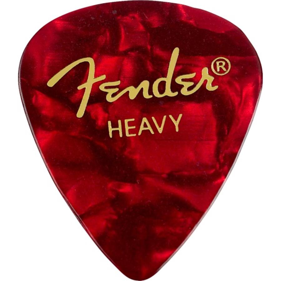FENDER 351 shape picks heavy red moto plettro