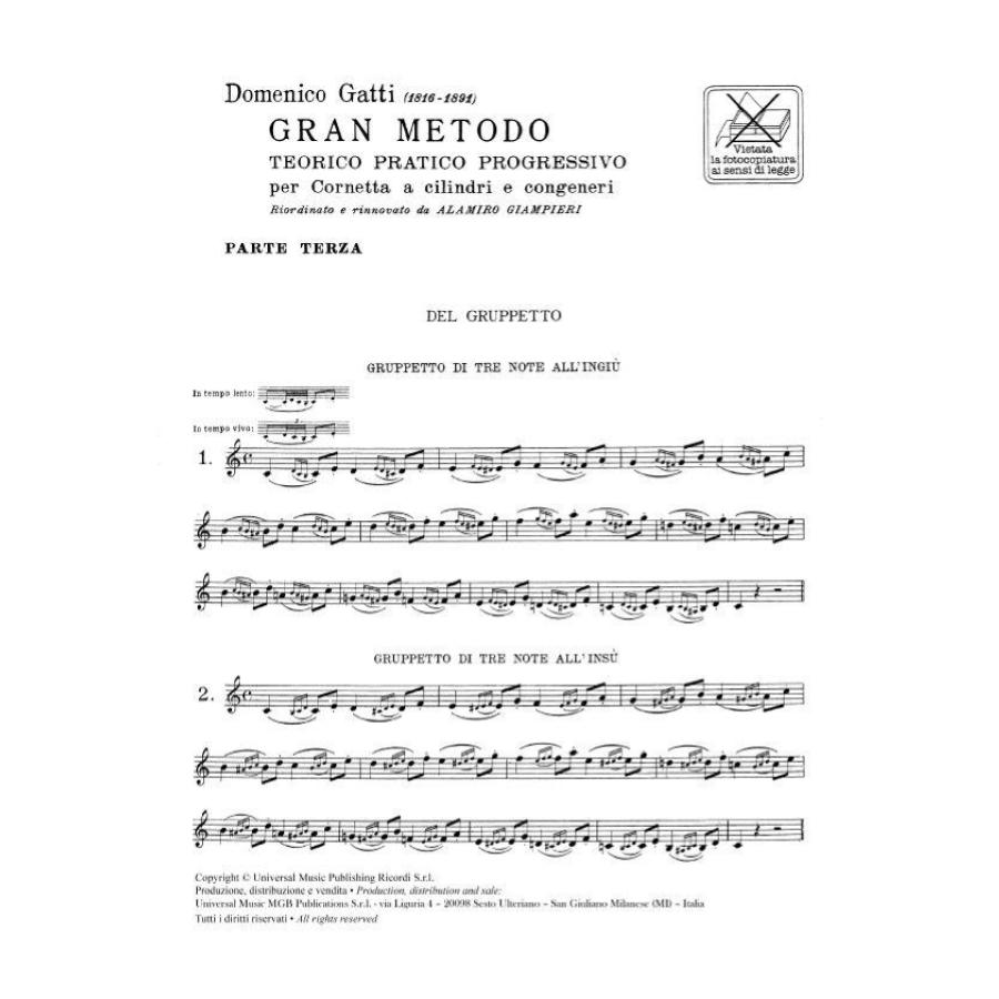 Domenico Gatti Gran Metodo Teorico Pratico Progressivo -Parte III