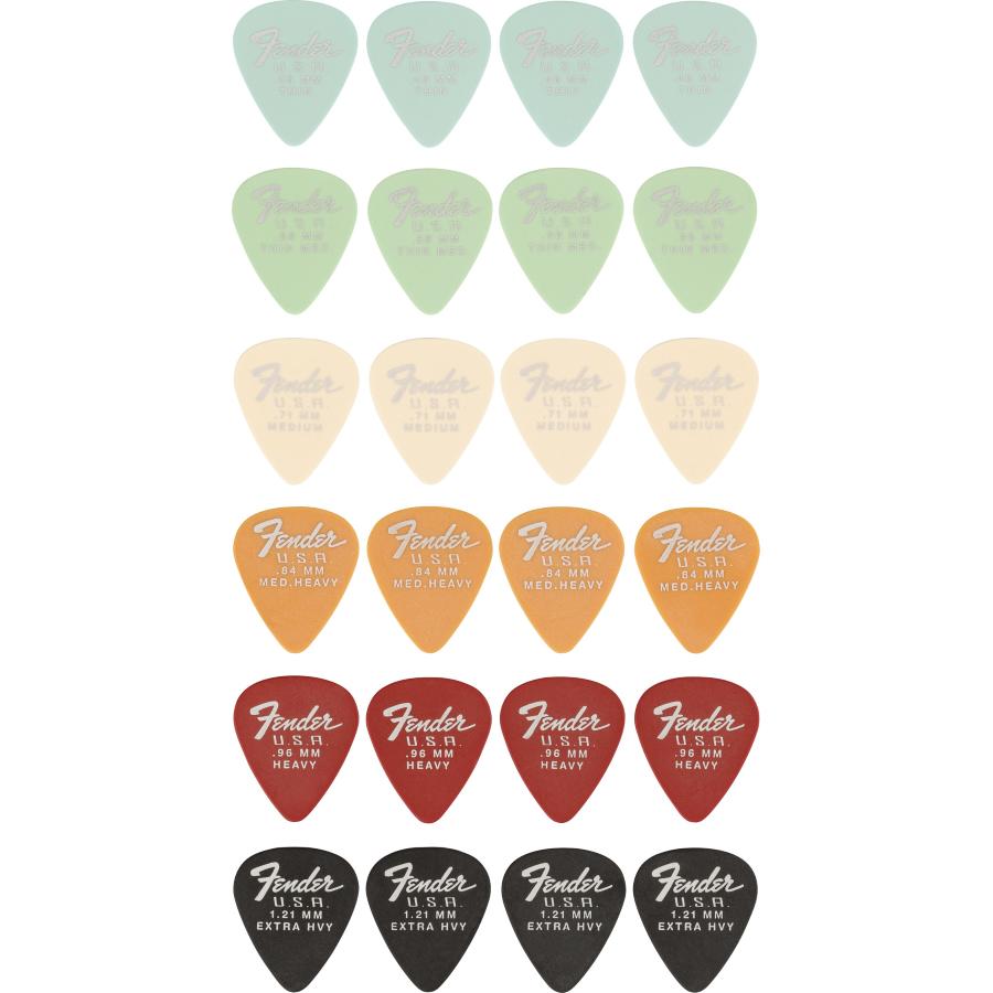 Plettro Fender Dura-Tone 351 Picks 24 Mix