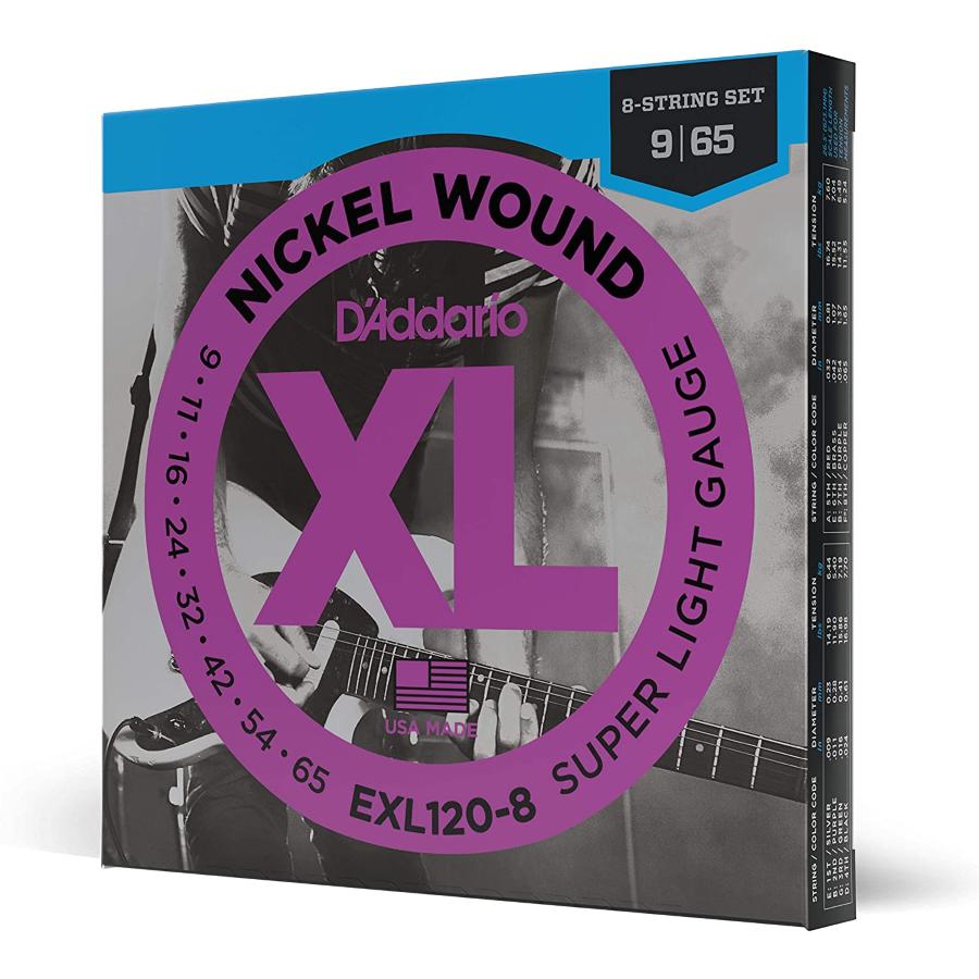 D'ADDARIO EXL120-8 super light nickel wound