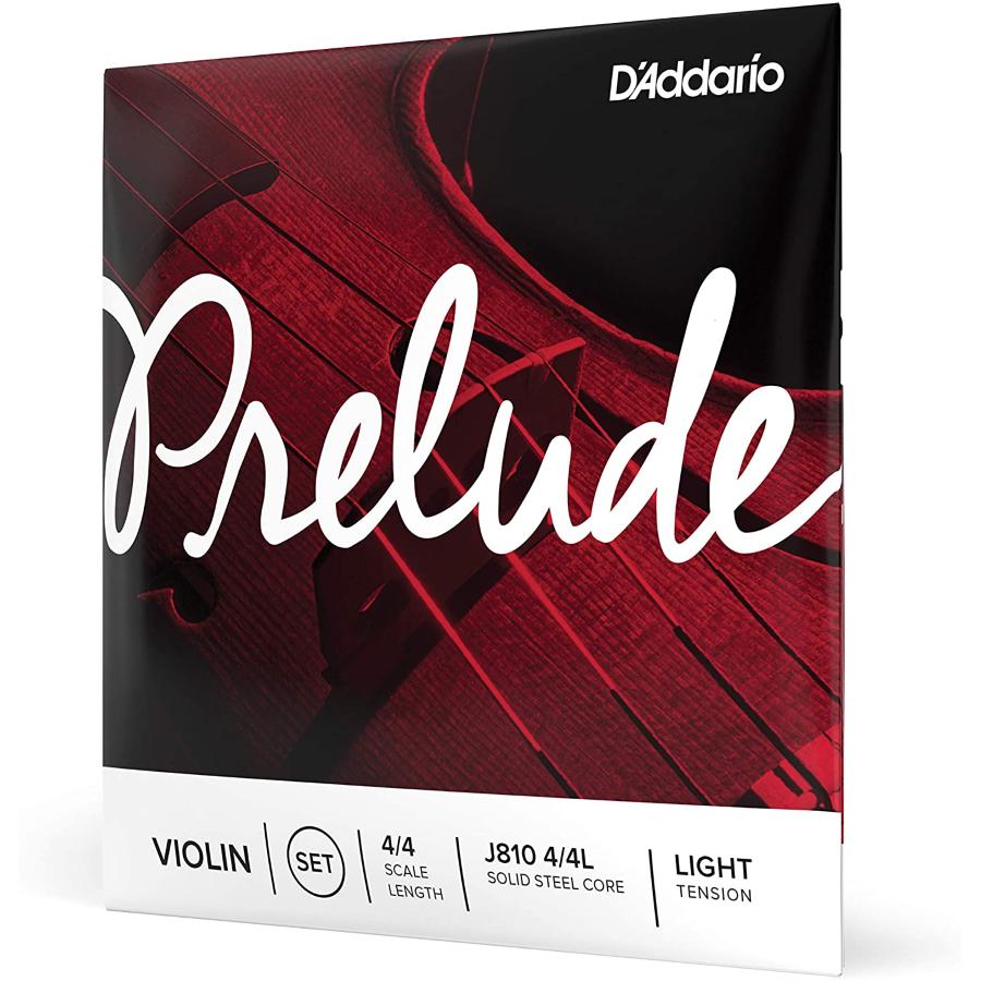 D'Addario Orchestral Prelude Violin String Set, 4/4 Scale, Light Tension J810 4/4L Violin_Prelude