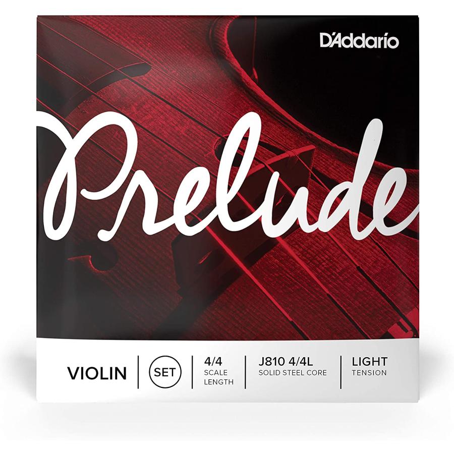 D'Addario Orchestral Prelude Violin String Set, 4/4 Scale, Light Tension J810 4/4L Violin_Prelude