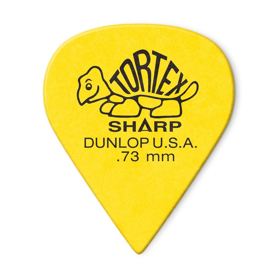 DUNLOP 412p 0.73 tortex sharp yellow plettro