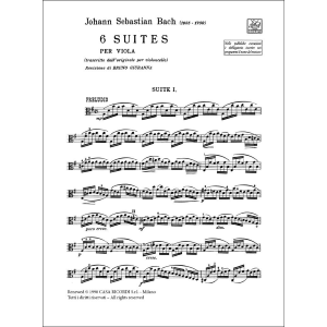 Johann Sebastian Bach 6 Suites per Viola BWV 1007 - 1012