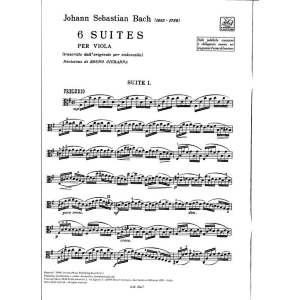 Johann Sebastian Bach 6 Suites per Viola BWV 1007 - 1012