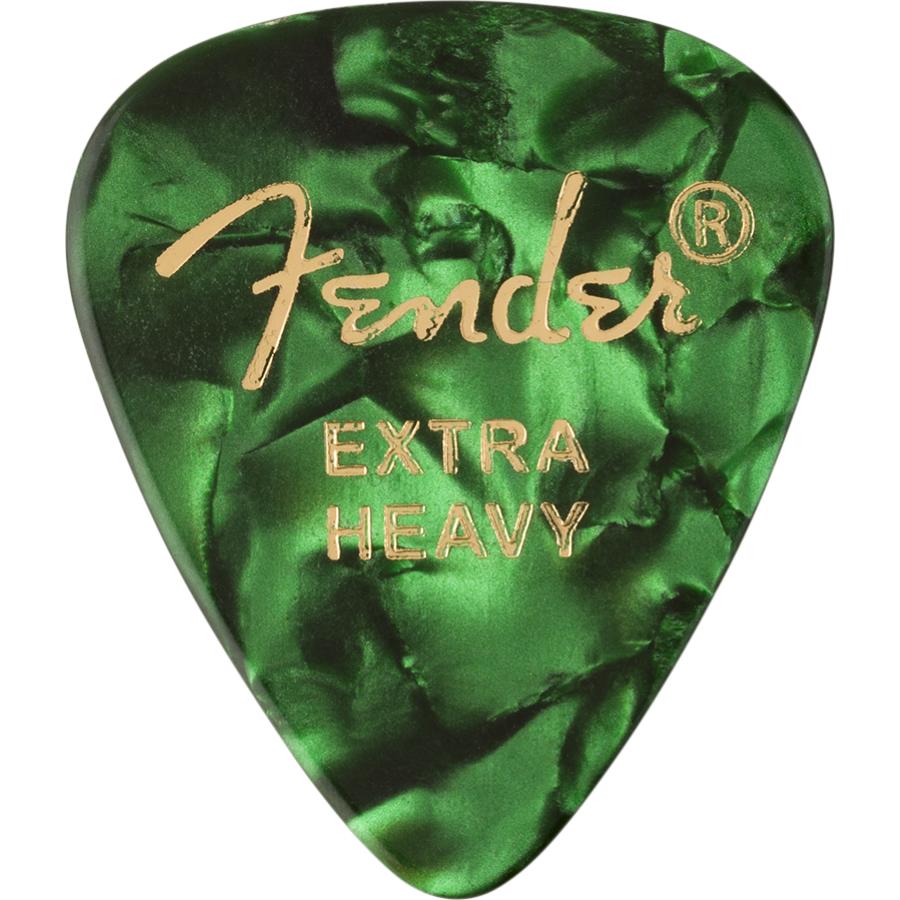 FENDER 351 shape premium extra heavy green moto plettro