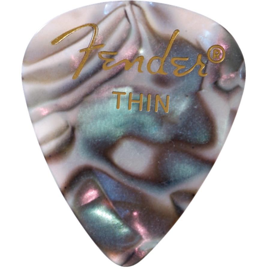 FENDER premium celluloid 351 shape picks thin abalone plettro