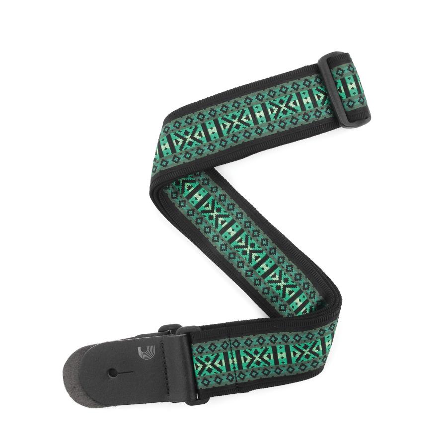 D'Addario Woven Guitar tracolla Monterey 3 Green T20W1422