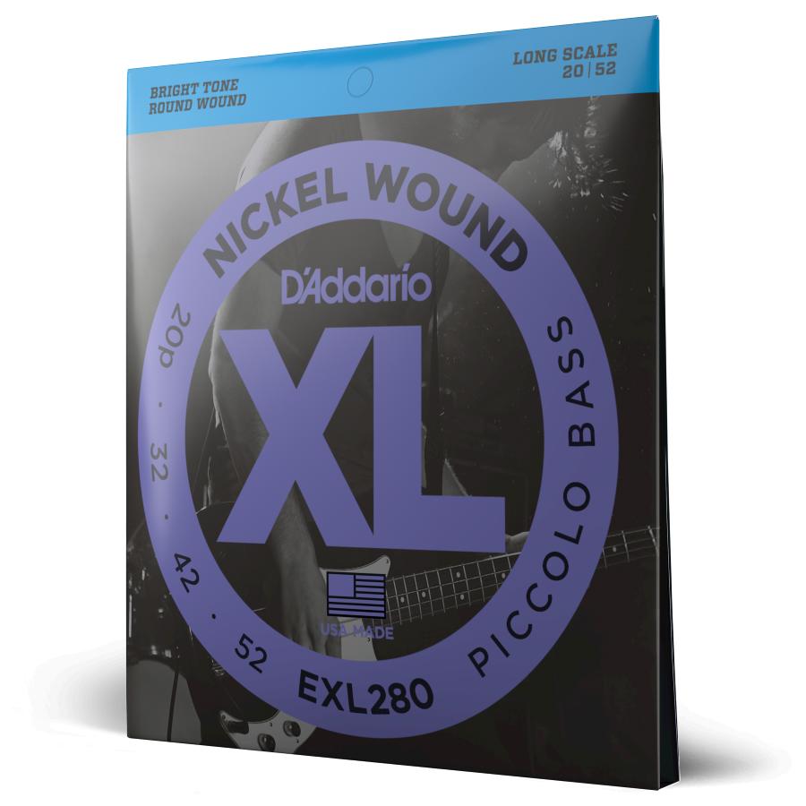 D'Addario EXL280 Nickel Wound Piccolo Bass 20-52 Long Scale