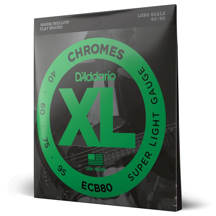 D'Addario XL CHROMES FLAT WOUND ECB80