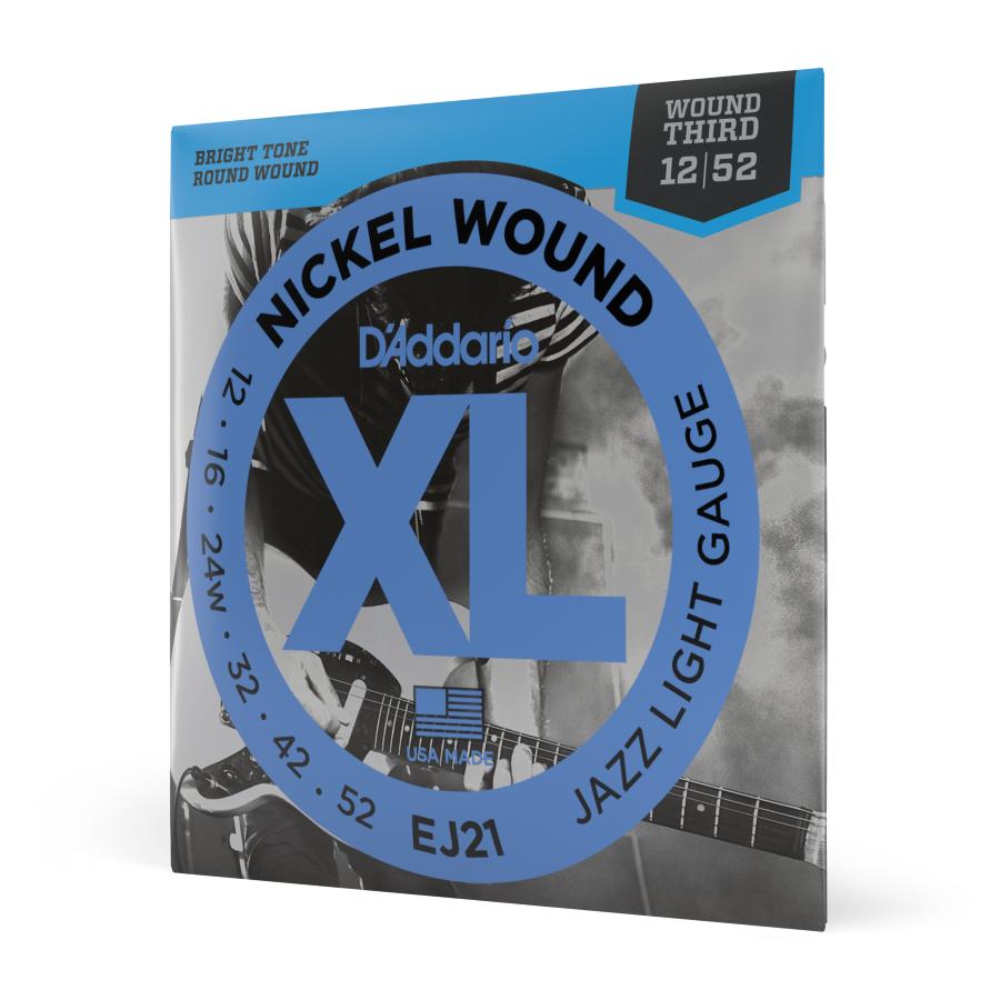 D'Addario EJ21 Nickel Wound Jazz Light 12-52 corde chitarra elettrica