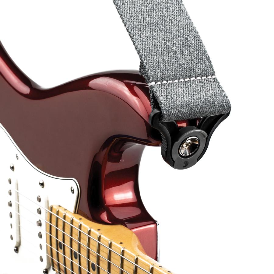 D'Addario Auto Lock Guitar Strap 50BAL04 Skater Grey