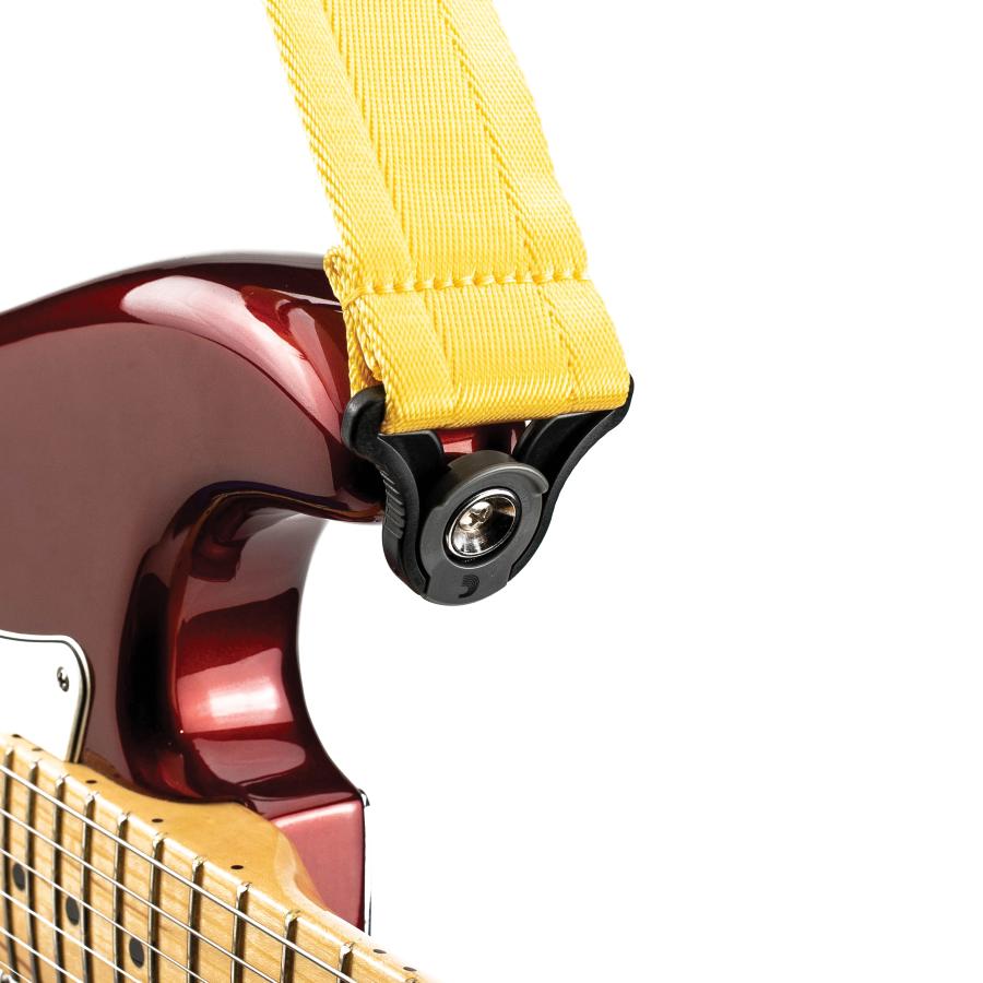 D'Addario Auto Lock Guitar Strap Mellow Yellow 50BAL07