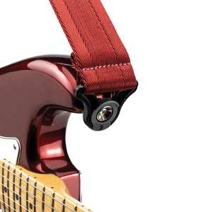 D'Addario Auto Lock Guitar Strap Blood Red 50BAL11