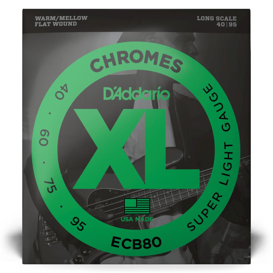 D'Addario XL CHROMES FLAT WOUND ECB80