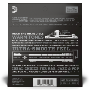 D'Addario ECB81M Chromes Bass Light 45-100 Medium Scale