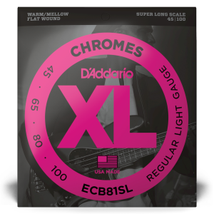 D'Addario XL CHROMES FLAT WOUND ECB81SL