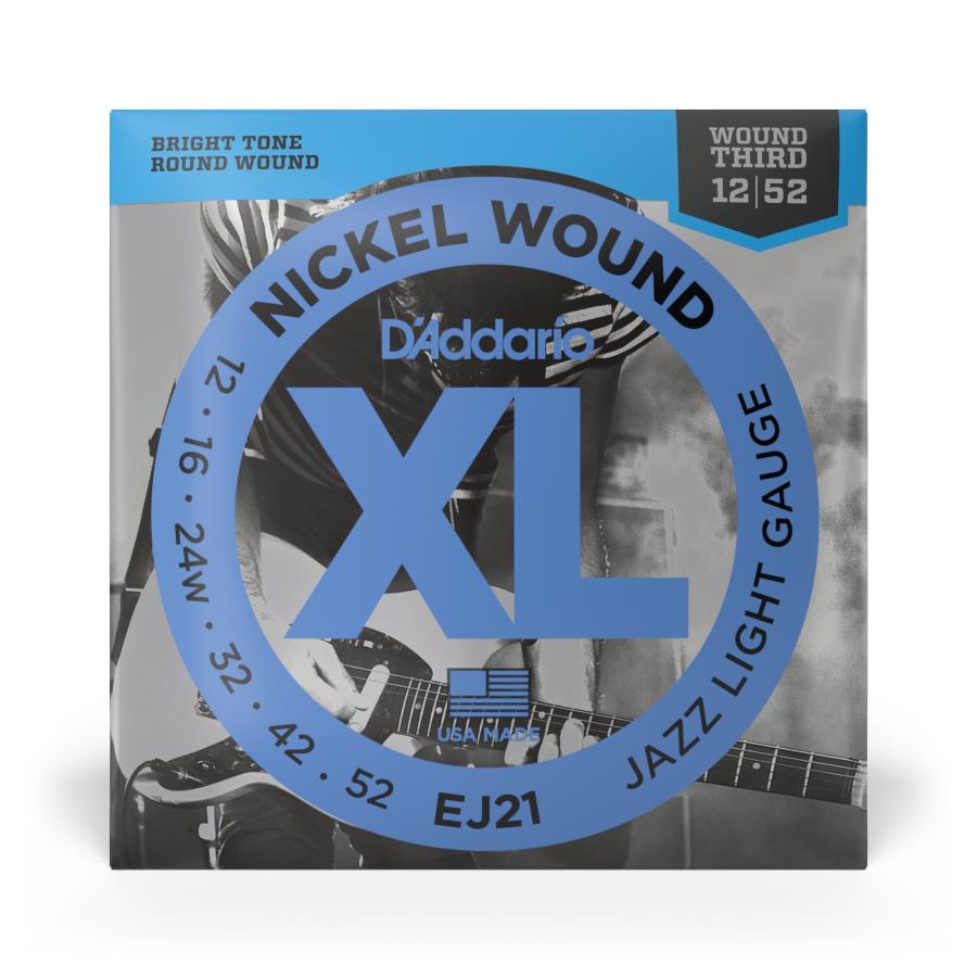 D'Addario EJ21 Nickel Wound Jazz Light 12-52 corde chitarra elettrica