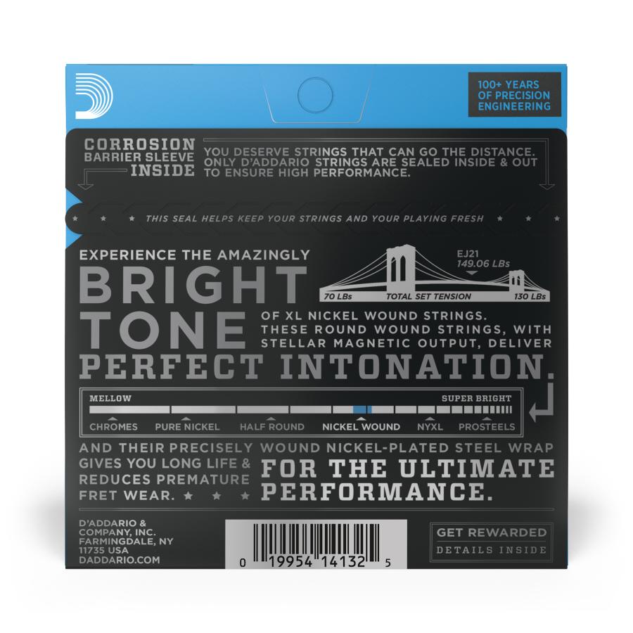 D'Addario EJ21 Nickel Wound Jazz Light 12-52 corde chitarra elettrica
