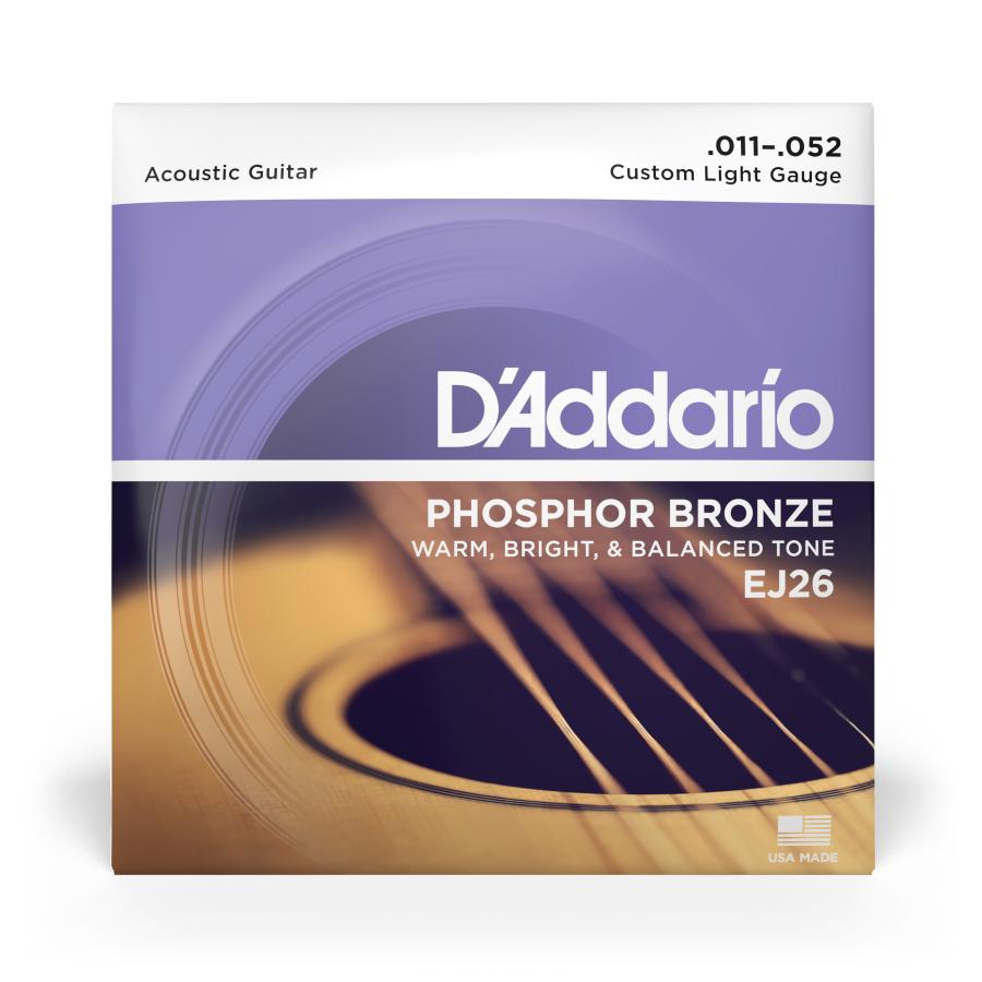 D'Addario EJ26 011/052 custom light phosphor bronze