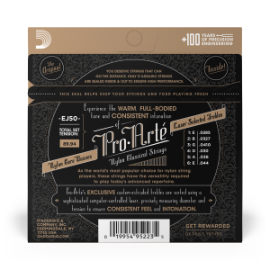 D'ADDARIO EJ50 Pro-Arté Black Nylon Hard Tension