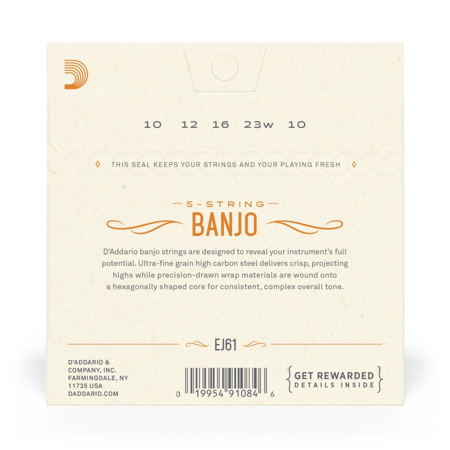 D'Addario D'Addario EJ61 Banjo Nickel
