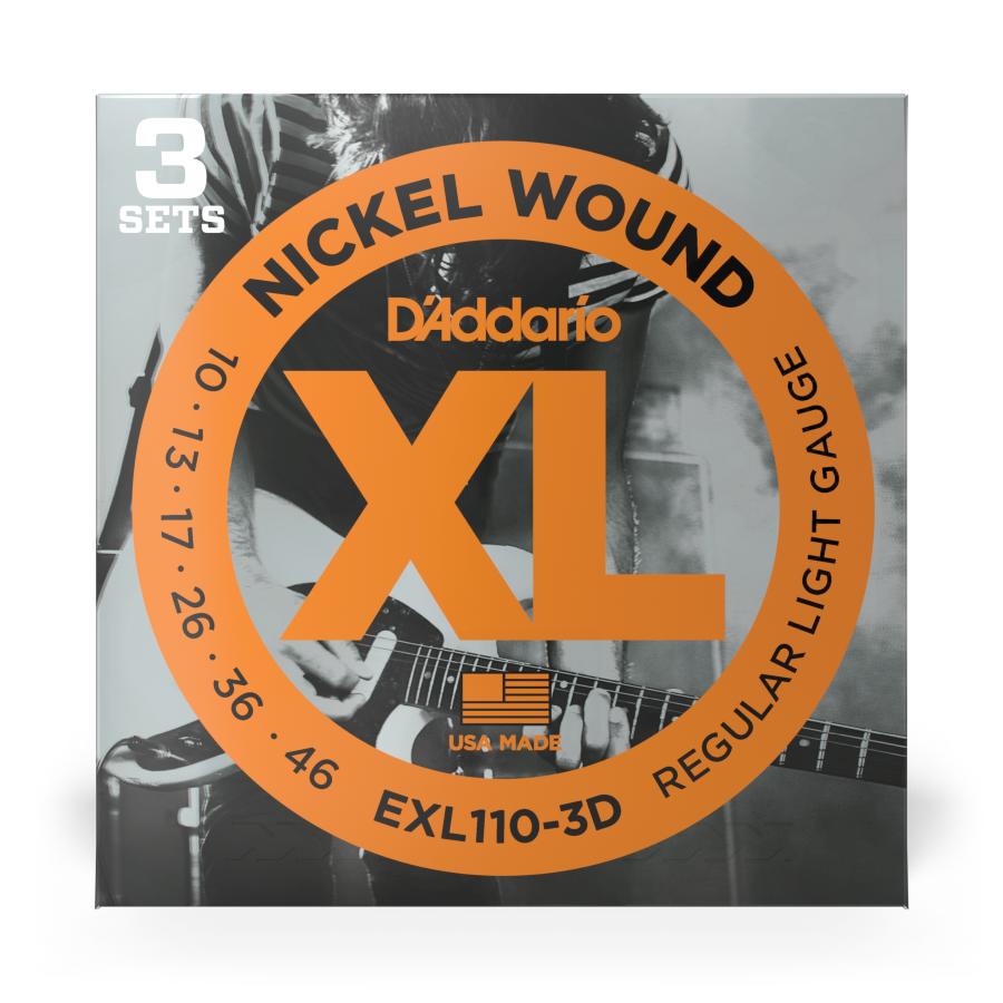 D'Addario EXL110-3D XL Nickel Conf 3 Multipacks