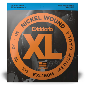 D'Addario EXL160M Nickel Wound Bass Medium 50-105 Medium Scale