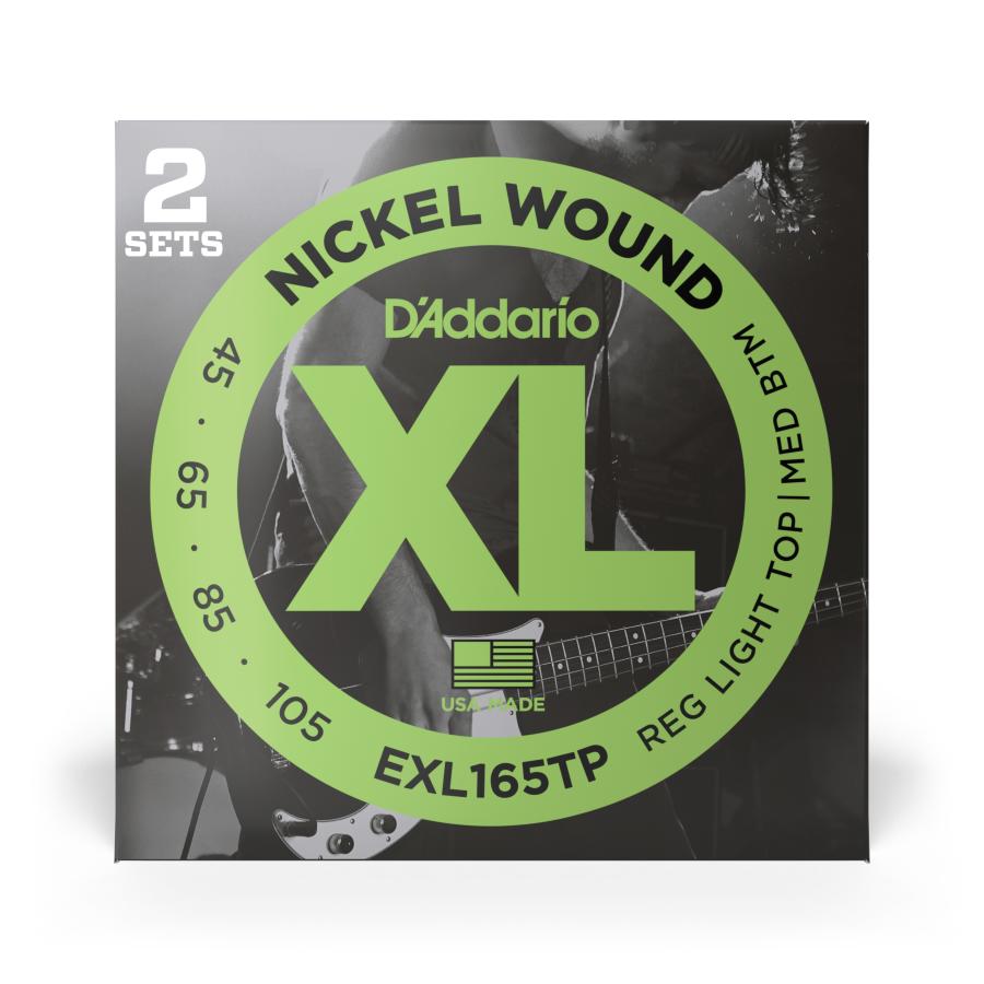 D'Addario EXL165 Nickel Wound Bass Custom Light 45-105 Long Scale