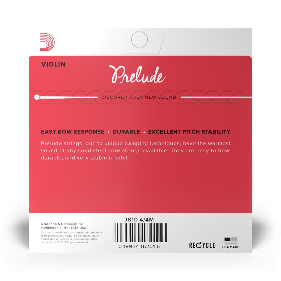 D'Addario Prelude Violin 4/4 Medium J810 4/4M