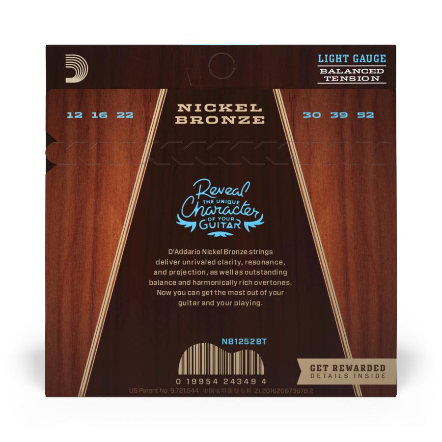 D'Addario NB1252BT 012/052 light nickel bronze