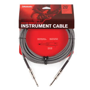 D'Addario PW-BG-20BG Braided Instrument Cable Grey